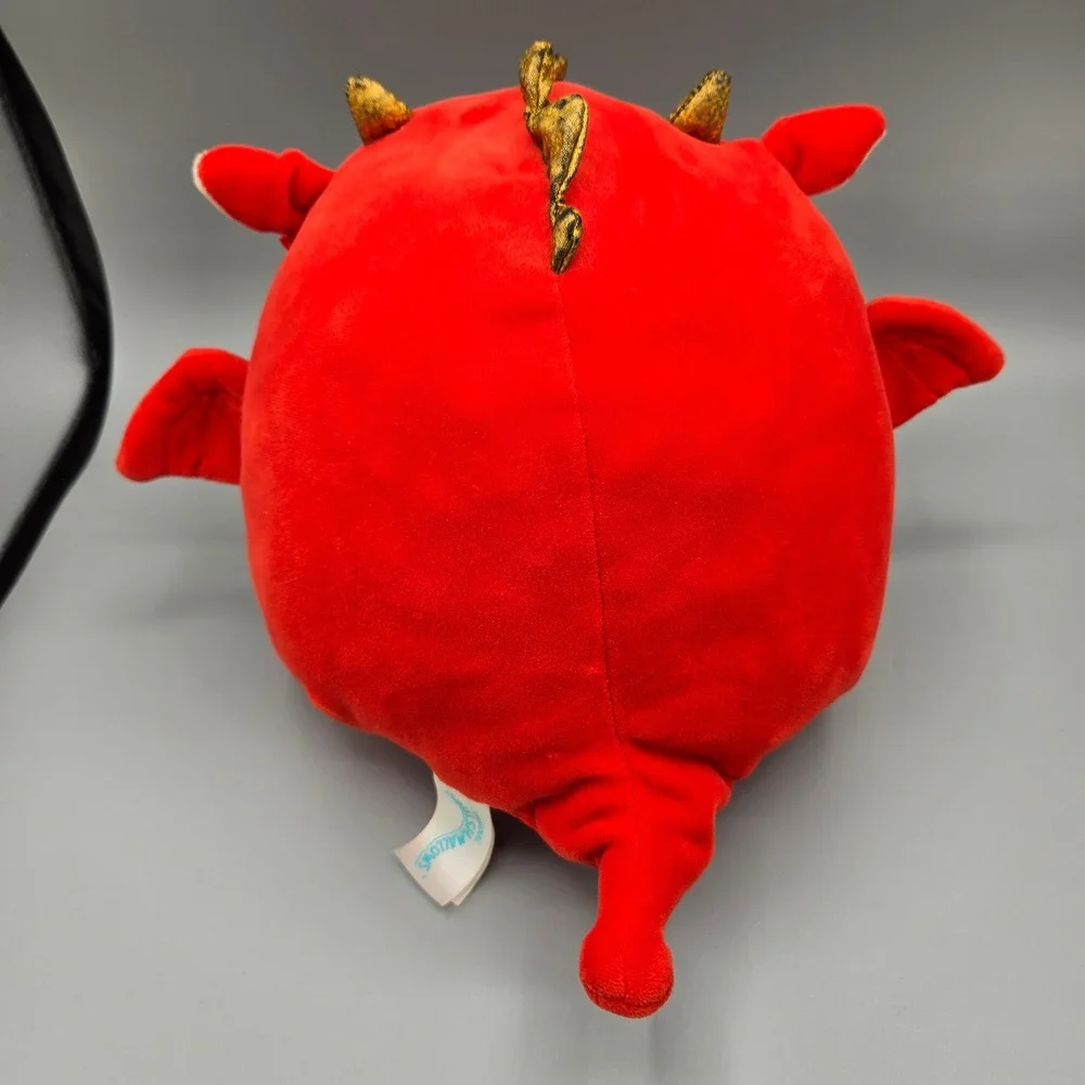 Squishmallows Baiden the Red Dragon with Boba Tea 8 Inch Plush Kellytoy‎ 2021